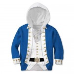 SPCOSPLAY Fashion Hoodie The Historical Figure George Washington Cosplay 3D Printed Sweatshirts for Kids