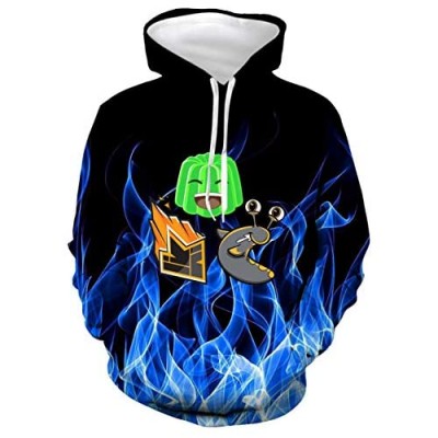 Youth 3D Je-lly Slogo-man Hoodie Soft Pullover Hooded Sweatshirt for Boys Girls