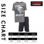 Boys Youth Athletic Active Performance Sports 4 Piece Graphic T-Shirt Top and Basketball Short Set