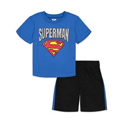 DC Comics Batman Superman Boys T-Shirt and Mesh Shorts Set