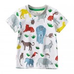 GLEAMING GRAIN Little Boys Summer Clothes 100% Cotton Short Sleeve T-Shirt and Shorts Set 2PCS