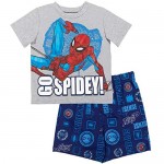 Marvel Avengers Spiderman 4 Piece Mix n' Match T-Shirt & French Terry Shorts Set