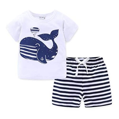 Mud Kingdom Little Boys Jersey Shorts Set Beach Outfits Holiday