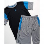 RBX Boys’ Active Shorts Set – 4 Piece Performance T-Shirt and Shorts Kids Clothing Set