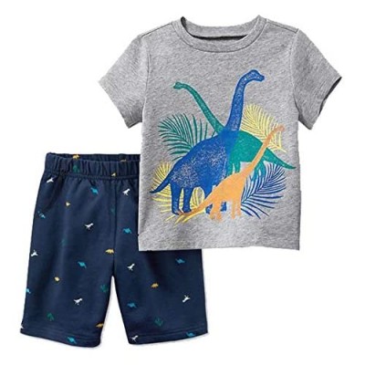 Toddler Boys Cotton Clothing Sets Short Sleeve Tee and Shorts