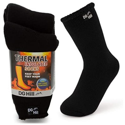 2 Pairs of Thermal Socks For Kids  Thick Heat Trapping Insulated Heated Boot Socks Pack Warm Winter Crew For Cold Weather