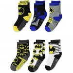 Batman Justice League Toddler Baby Boy's 6 pack Socks with Grippers