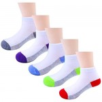 Coobey 15 Pack Kids' Half Cushion Low Cut Athletic Ankle Socks Boys Girls Ankle Socks