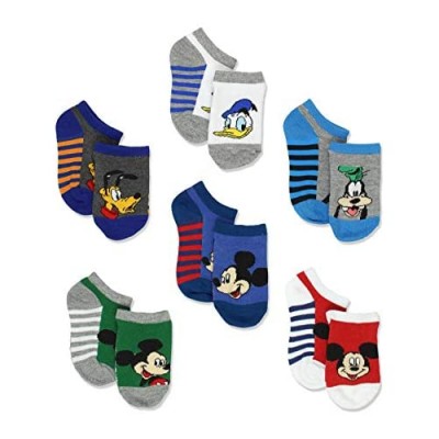 Disney Mickey Mouse Little Boys 6 pack Socks (Toddler)