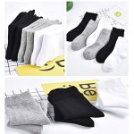 Jamegio 18 Pairs Toddler Boys Girls Short Socks Breathable Cotton Kids Socks