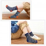 Jamegio Toddler Kids Boys Girls Fashion Cotton Socks Soft Crew Socks for 2-8 Years Boys Girls -12 Pairs