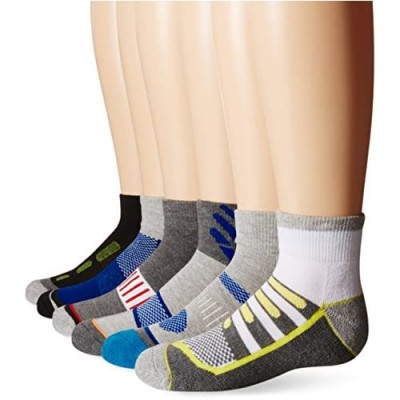 Jefferies Socks Boys' Big Tech Sport Quarter Socks 6 Pair Pack