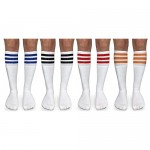 Jefferies Socks Boys' Girls Unisex Stripe Assorted Knee High Tube Socks 4 Pack
