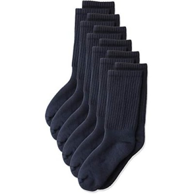 Jefferies Socks boys Seamless Half Cushion Sport Crew Socks 6 Pair Pack