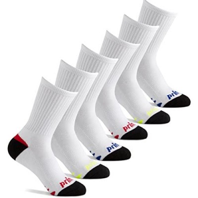 Prince Boys' Crew Length Athletic Socks with Cushion for Active Kids