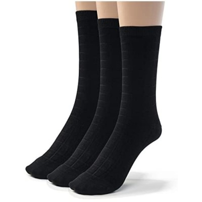 Silky Toes 3 or 6 Pk Boys Girls Designed Bamboo Crew Socks  Dress and School Seamless Socks