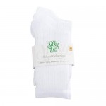 Silky Toes Bamboo Ribbed Crew Socks for Boys Girls Casual School Uniform 3 or 6 Pk Seamless Socks