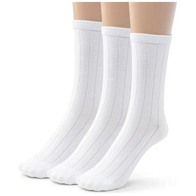 Silky Toes Bamboo Ribbed Crew Socks for Boys Girls  Casual School Uniform 3 or 6 Pk Seamless Socks