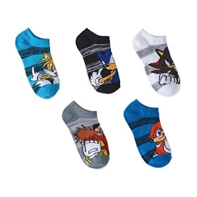 Sonic The Hedgehog Character Boys No Show Socks (Large 3-9)
