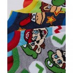 Super Mario Bros Tossed faces 5 Pk No Show Socks