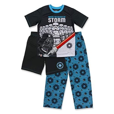 Boys Lego Star Wars Pajamas - 3-Piece Short Sleeve Pajama Set with Shorts