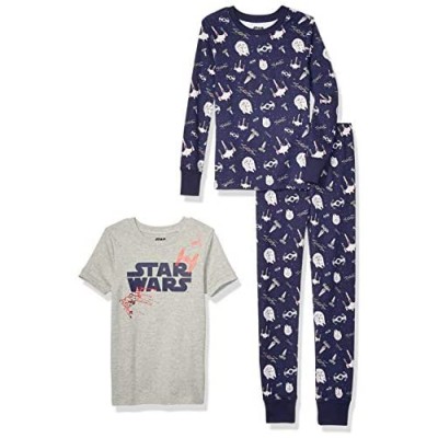  Brand - Spotted Zebra Boys' Disney Star Wars Marvel Snug-Fit Cotton Pajamas Sleepwear Sets