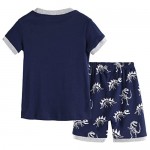 Cozy Feeling Kid and Toddler Boys' Cotton Short Sleeve Pajamas set