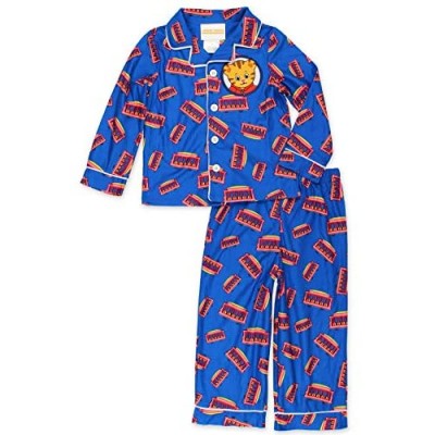 Daniel Tiger Neighborhood Toddler Boys Flannel Coat Style Pajamas