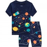Dinosaur Pajamas For Boys Toddler Kids Grow in The Dark T-Rex 4 Pieces Short PJs Set