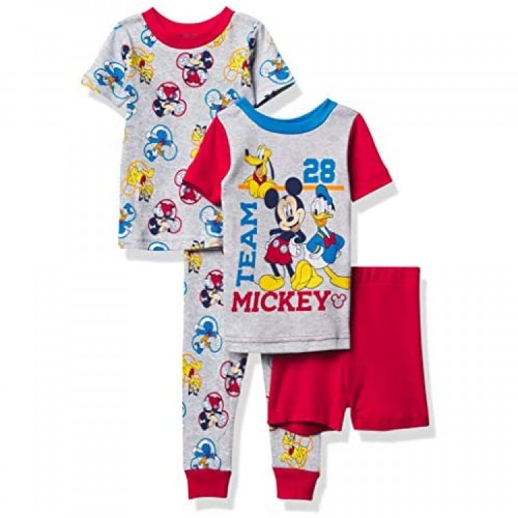 Disney Boys' Mickey Mouse Snug Fit Cotton Pajamas