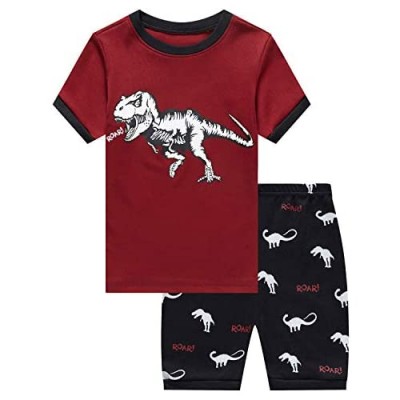 Family Feeling Shark Little Boys Shorts Set Pajamas 100% Cotton Clothes Toddler Kid