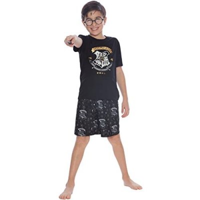 Harry Potter Boys' Little Hogwarts Wizard Crest Pajama Short Set