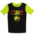 Jurassic World 2 Piece Pajama Glow in The Dark Boys Short Sleeve Top with Shorts Set Size 4 to 10