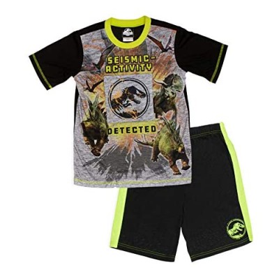 Jurassic World Boys 2 Piece Pajama Set with Flap Down Pocket Size 4/5 to 10/12