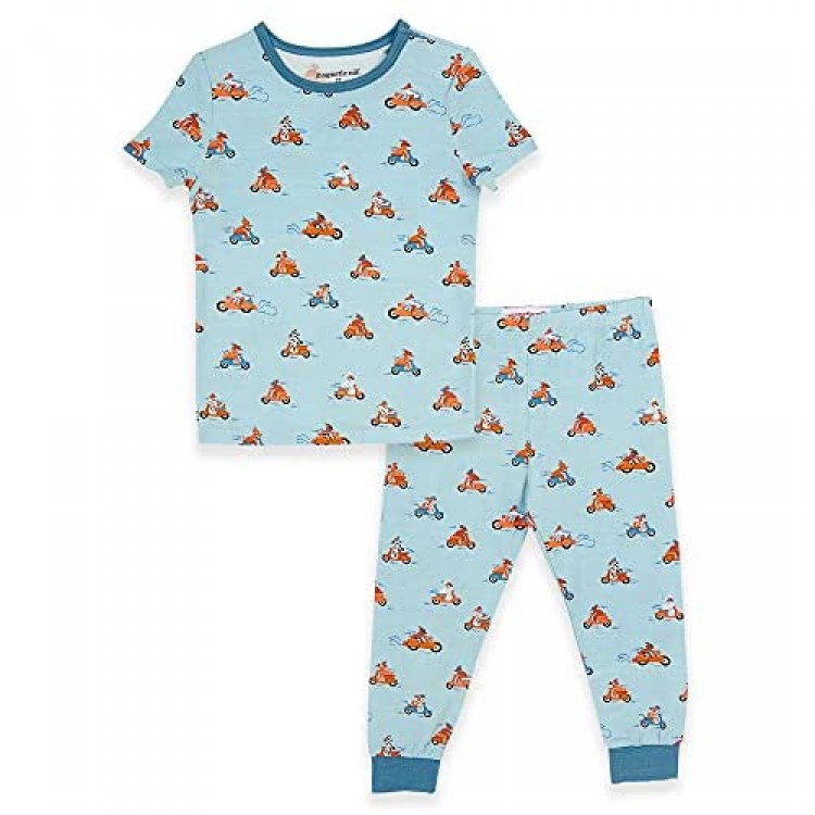 Magnetic Me Soft Modal 2 Piece Toddler Pajamas Set for Boys and Girls with Easy Magnet Closure