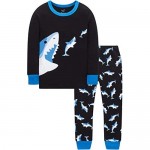 Pajamas for Boys Girls Grow in The Dark Dinosaurs Sleepwear Christmas Baby Clothes 4 Pieces Pants Set