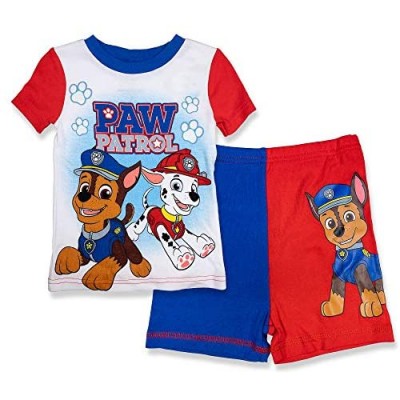 Paw Patrol 2 Piece Pajama Set Red 100% Cotton Toddler Boy's Size 2T to 5T