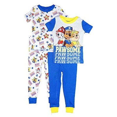 Paw Patrol Boys' Toddler Nickelodeon Four-Piece Pajama Pant Set