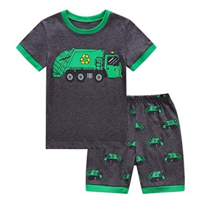 RKOIAN Little Boys Short Sleeve Pajamas Sets Toddler 100% Cotton Pjs Kids Sleepwears