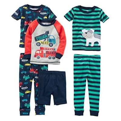 Simple Joys by Carter's Baby  Little Kid  and Toddler Boys' 6-Piece Snug Fit Cotton Pajama Set