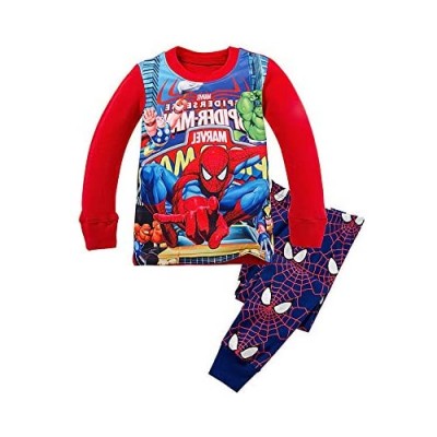 Spider-Man Super Hero Boy's Pajama Long Sleeve Clothes Set Cotton 2-7T 2 PCS