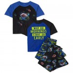 The Children's Place Boys Mornings and Football 4-Piece Pajamas