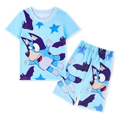 Toddler Boy Pajamas Set Girl Kids Pjs Cute 2 Piece Sleepwear Short Sleeve Shirt Cartoon Dog