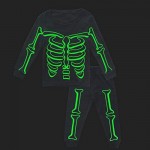 Toddler Boys Skeleton PJs Snug Fit Cotton Halloween Pajamas Set Kids Glow in The Dark Sleepwear