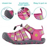 DREAM PAIRS Boys Girls Closed-Toe Outdoor Summer Sport Sandals(Toddler/Little Kid/Big Kid)