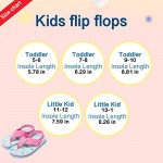 FITORY Kids Flip Flops Boys Thong Girls Sandals with Back Strap for Beach(Toddler/Little Kid)