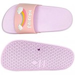 Kids Unicorn Slide Sandals Non-Slip Summer Beach Water Shoes Boys Girls Shower Pool Slippers(Toddler/Little Kids)