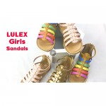 LULEX Girls Gladiator Sandals Toddler Kids Strappy Sandals for Toddler Girl Adjustable Glitter Cute Summer Sandals with Zipper Flat Sandals Size for Little Baby/Big Kid