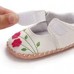 Meckior Infant Baby Girls Boys Handmade Princess Flats Toddler First Walkers Soft PU Leather Non-Slip Crib Wedding Dress Shoes