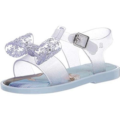 mini melissa Girl's Mar Sandal + Frozen BB (Toddler/Little Kid) Silver Glitter 8 Toddler M
